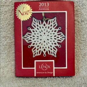 Lenox 2013 Annual White Snowflake Ornament